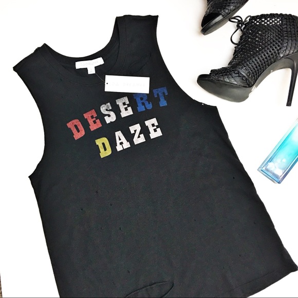 Daydreamer LA Tops - Daydreamer LA Destoyed Desert Daze Top